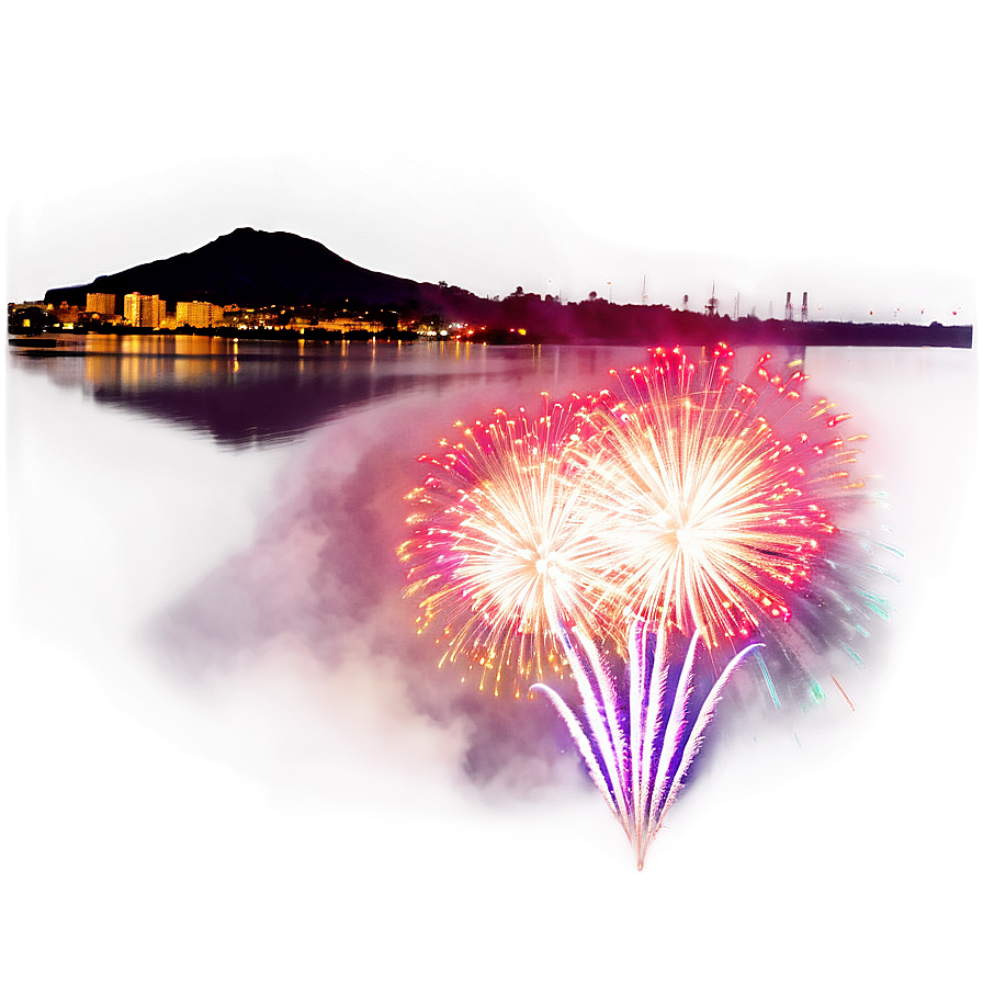 San Diego Bay Fireworks Png 06252024 PNG image