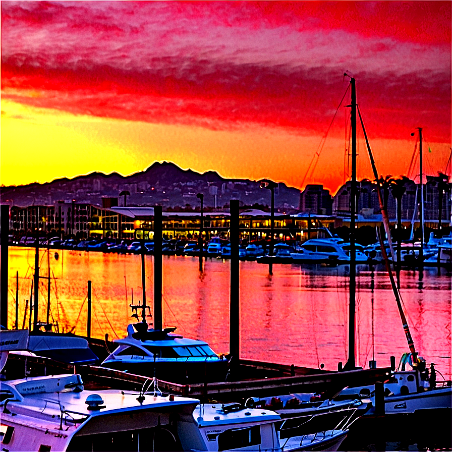 San Diego Harbor Sunset Png 95 PNG image