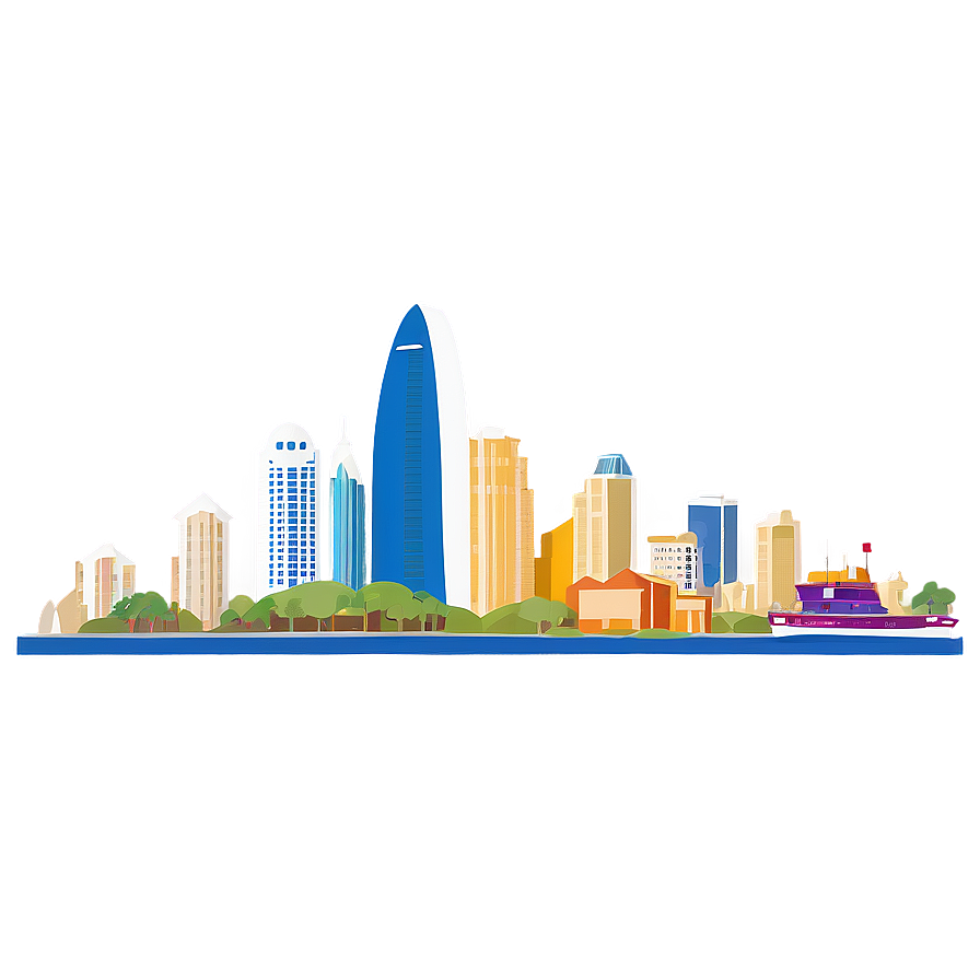 San Diego Skyline Png Fxu PNG image