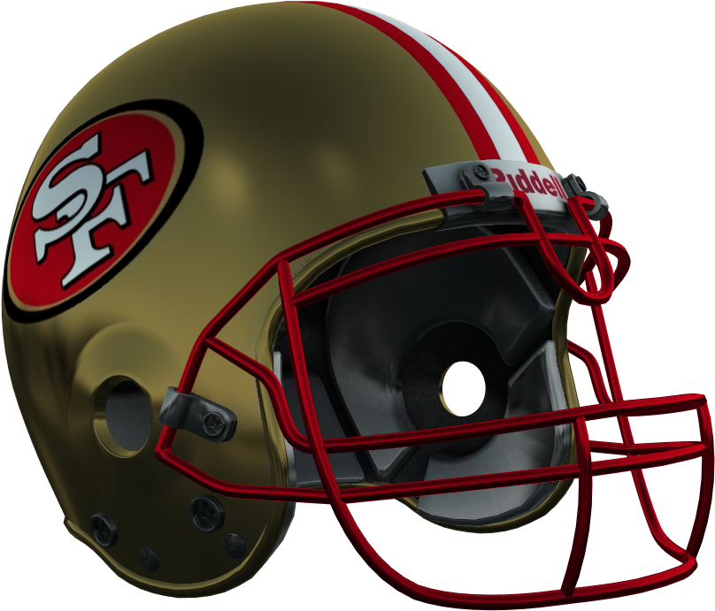 San Francisco49ers Football Helmet PNG image