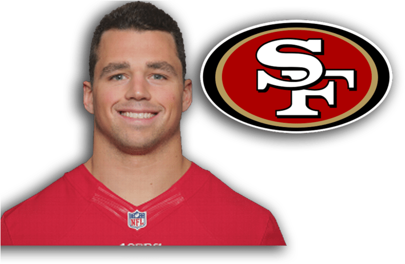 San Francisco49ers Playerand Logo PNG image