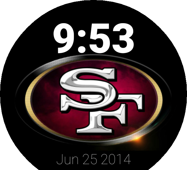 San Francisco49ers Watch Face Design PNG image