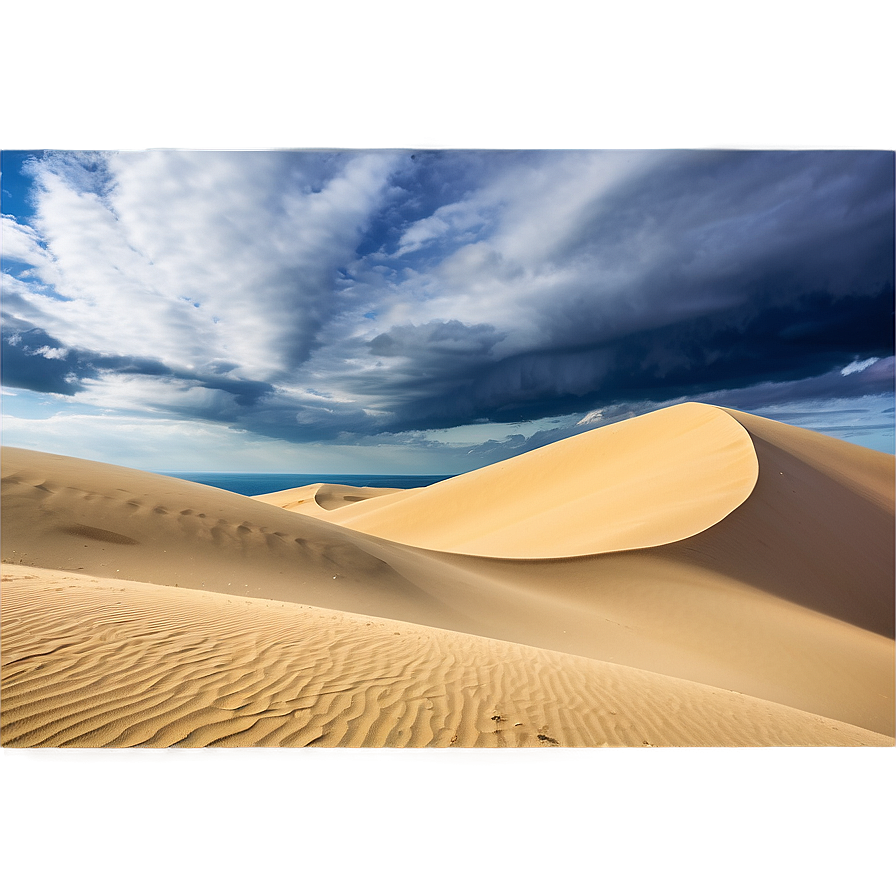 Sand Dunes And Dramatic Clouds Png Tvd PNG image