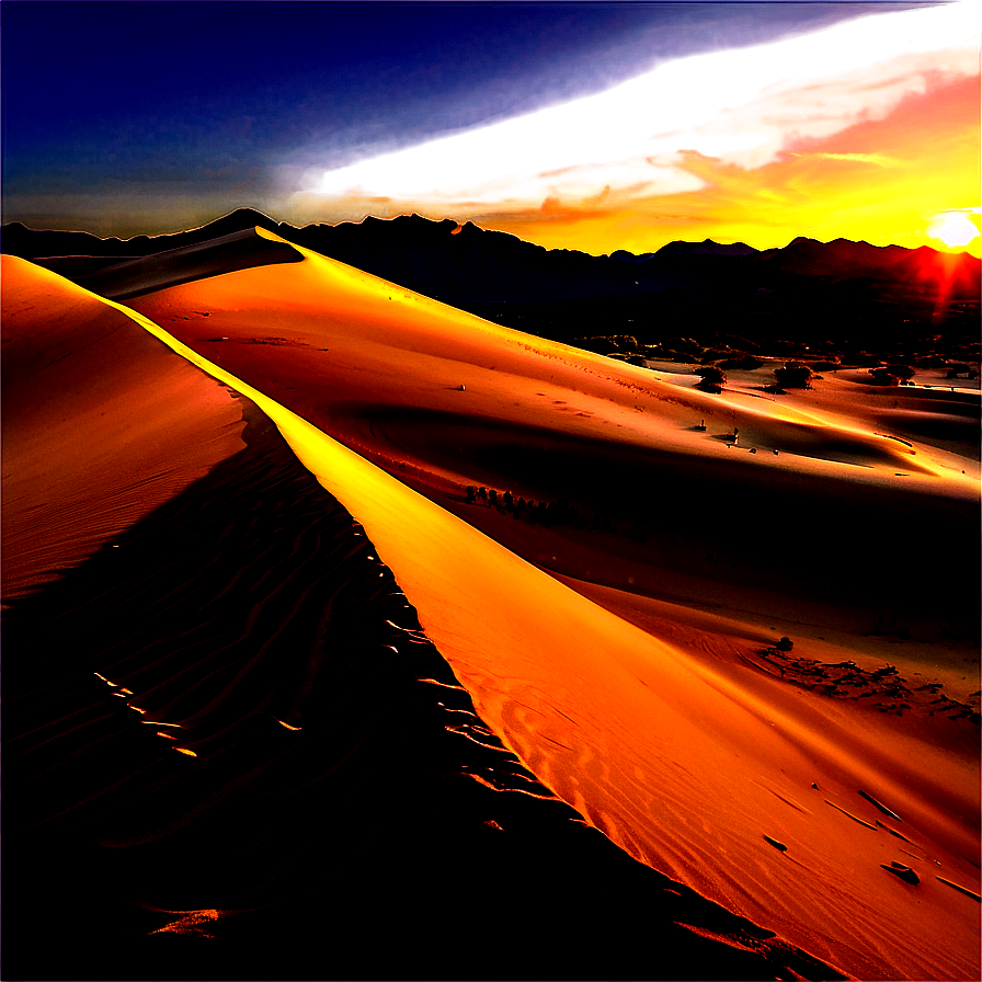 Sand Dunes And Spectacular Sunrise Png Ajd51 PNG image