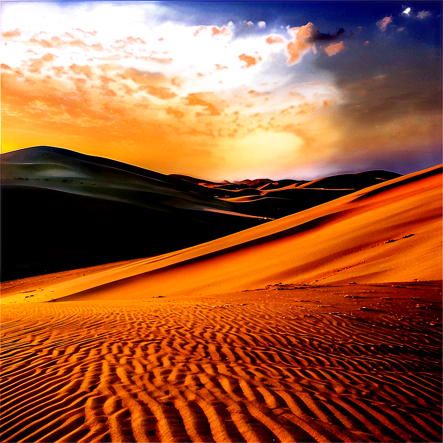 Sand Dunes And Sun Rays Png Hsw PNG image