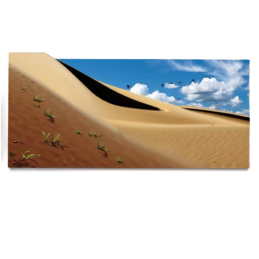 Sand Dunes Under Blue Sky Png 06292024 PNG image