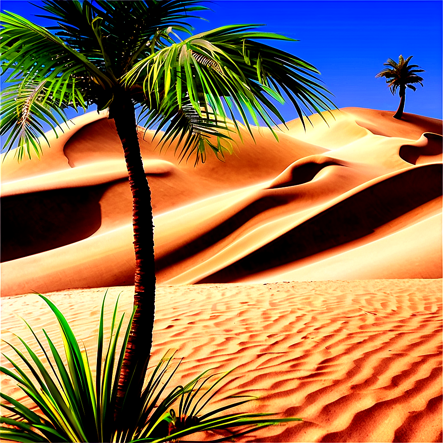 Sand Dunes With Palm Trees Png 88 PNG image