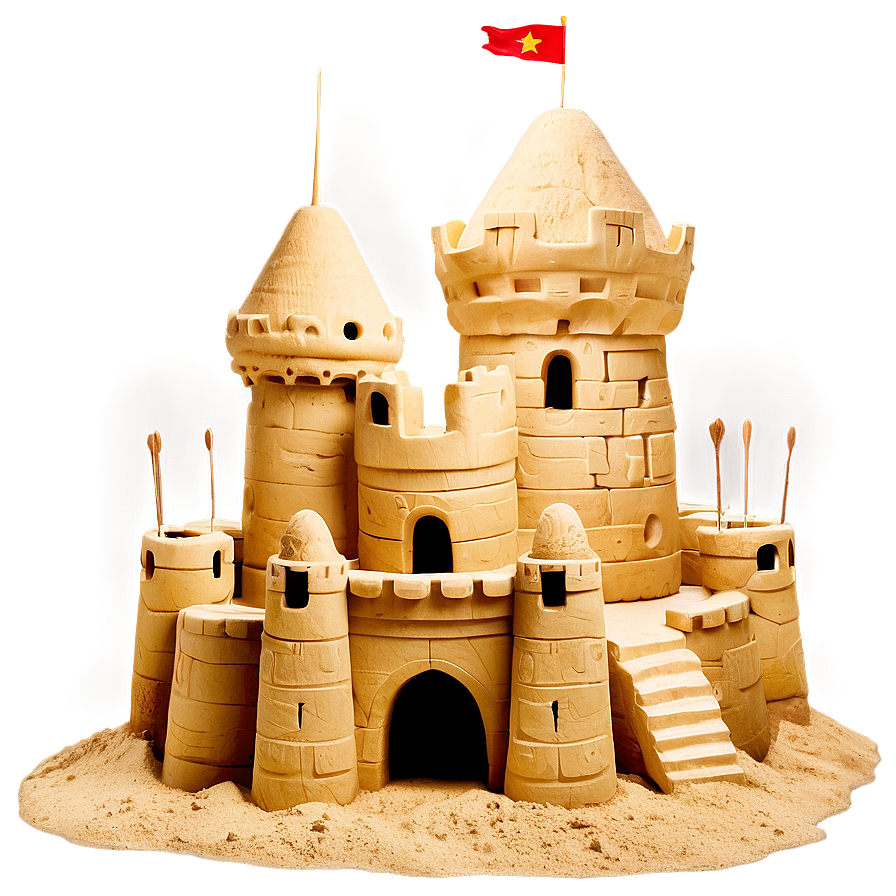 Sandcastle Fortress Png 06212024 PNG image