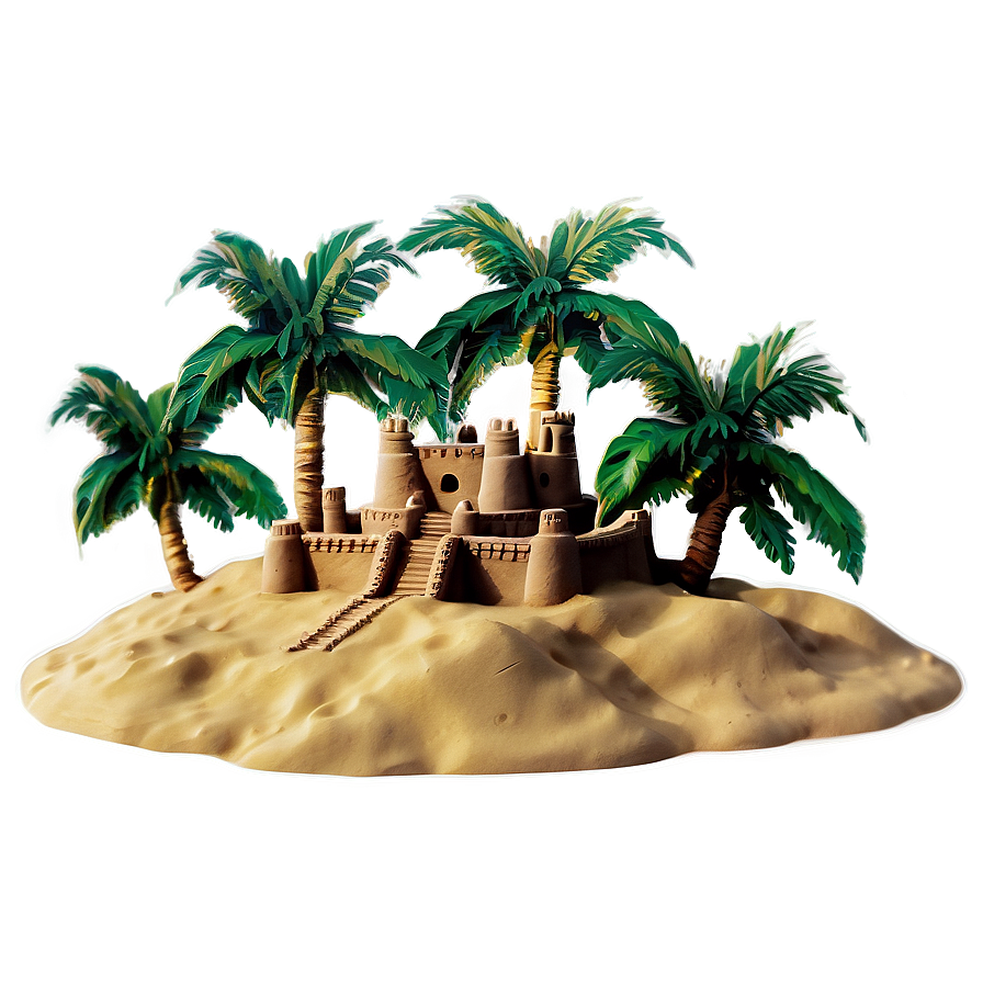 Sandcastle Oasis Png 06212024 PNG image