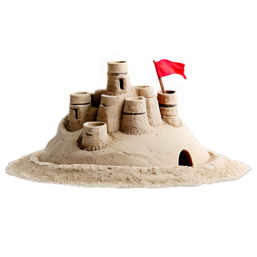 Sandcastle On Beach Png 06212024 PNG image