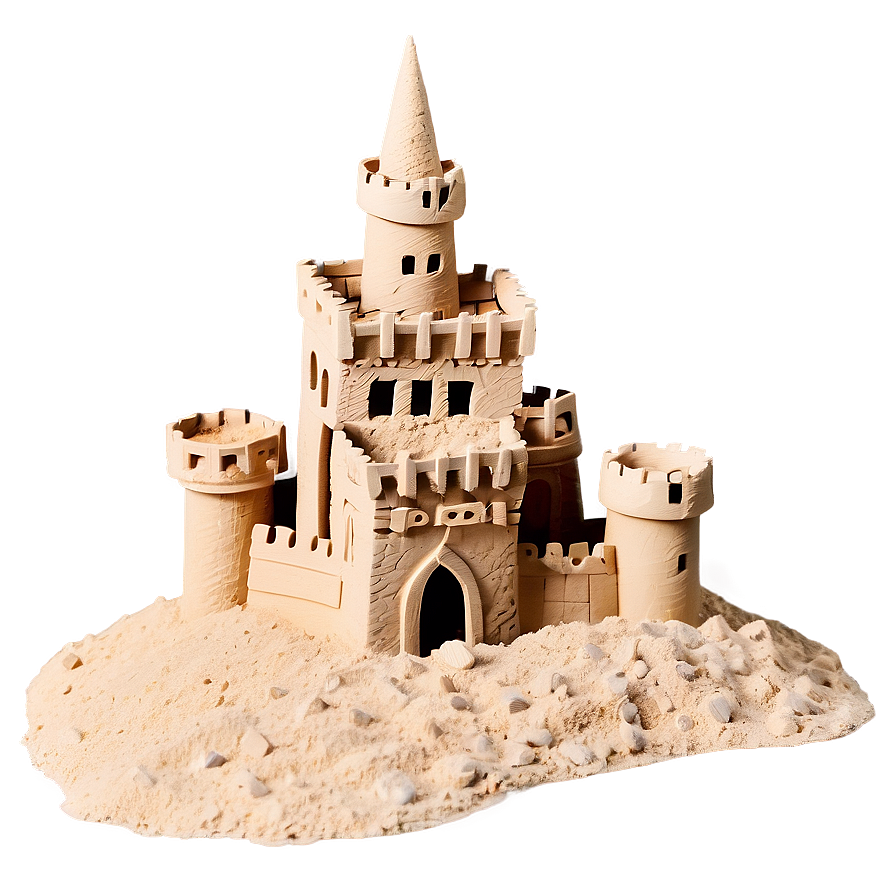 Sandcastle With Towers Png 06212024 PNG image