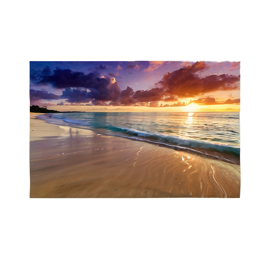 Sandy Beach Sunset Png 89 PNG image