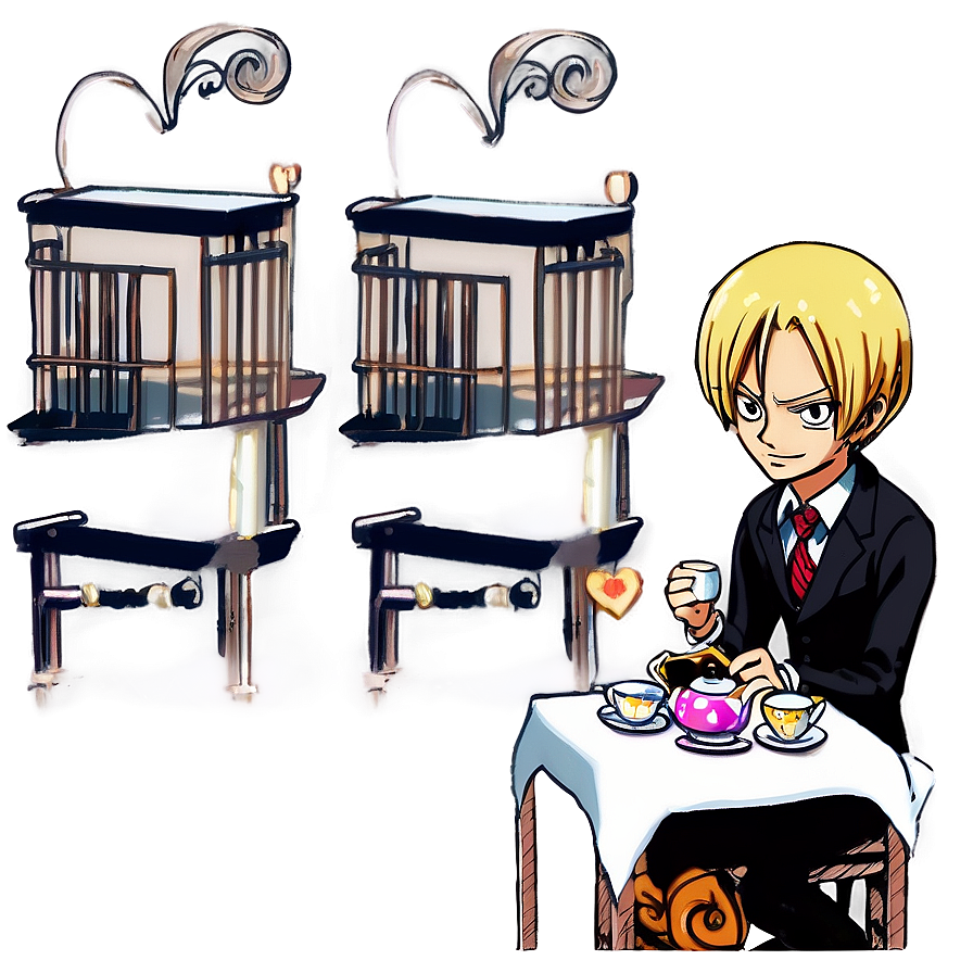 Sanji's Tea Party Infiltration Png 05212024 PNG image