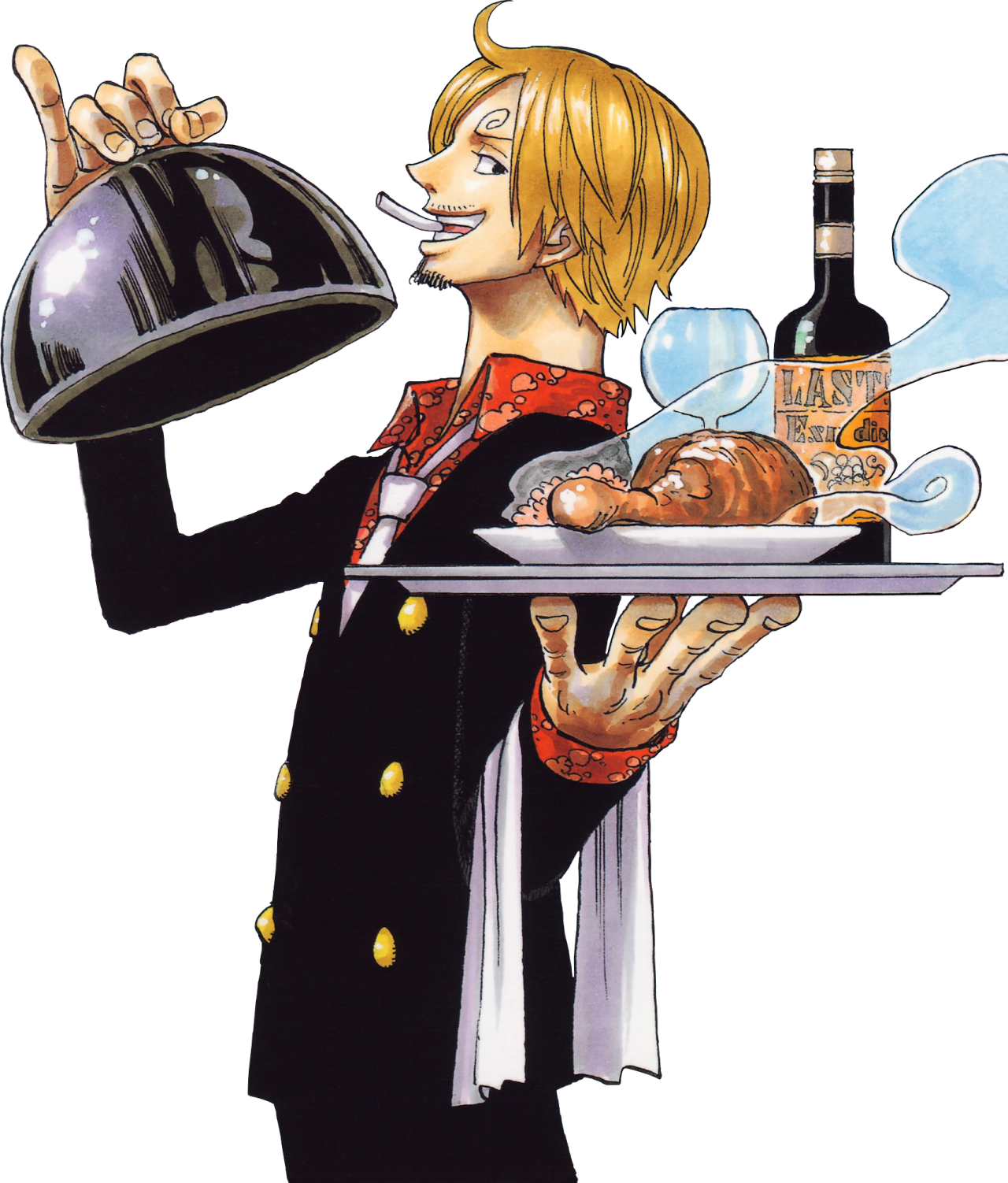 Sanji Serving Food One Piece PNG image