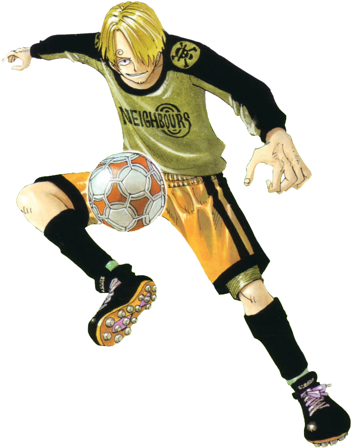 Sanji Soccer Style One Piece Character PNG image