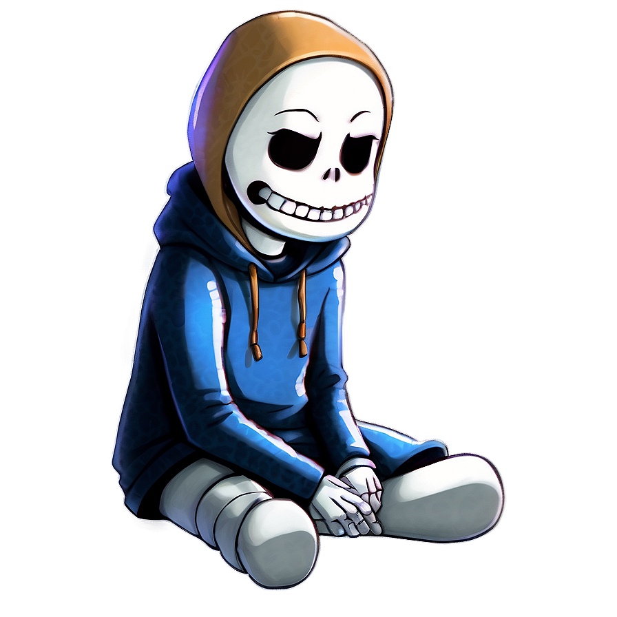 Sans Undertale Sitting Png 2 PNG image