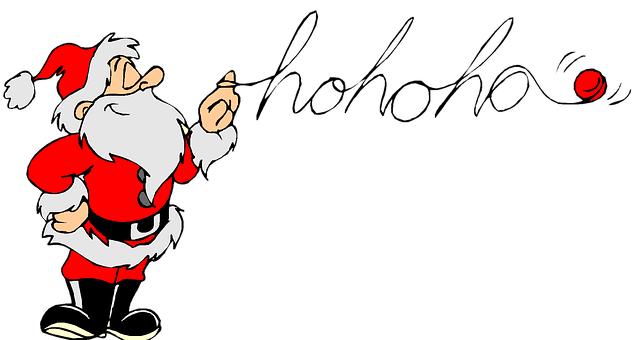 Santa Claus Animated Character Tossing Red Ball PNG image