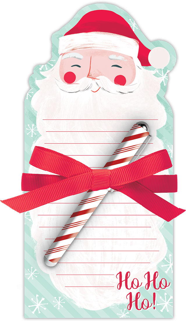 Santa Claus Beard Christmas List Template PNG image