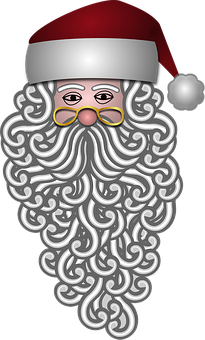 Santa Claus Cartoon Portrait PNG image