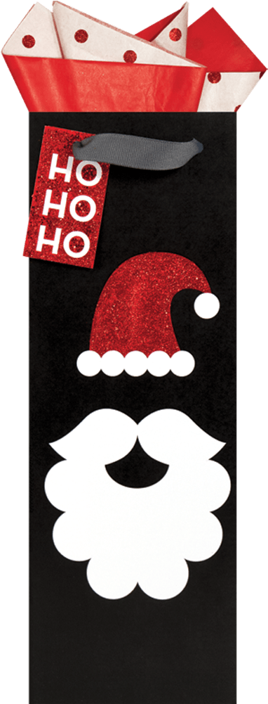 Santa Claus Costume Beardand Hat Design PNG image