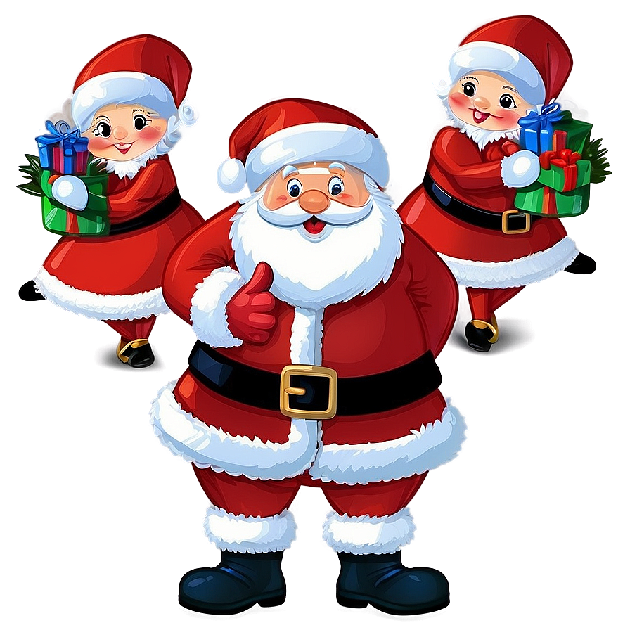 Santa Claus Family Gathering Png Pln63 PNG image