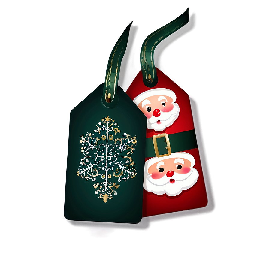 Santa Claus Gift Tag Png 06282024 PNG image