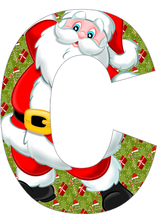 Santa Claus Letter C Graphic PNG image