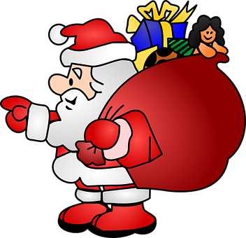 Santa Clauswith Gifts Vector PNG image