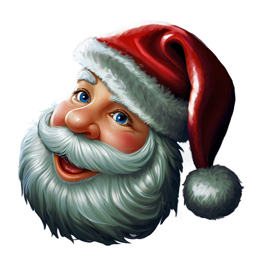 Santa Hat Cartoon Happy Png 7 PNG image