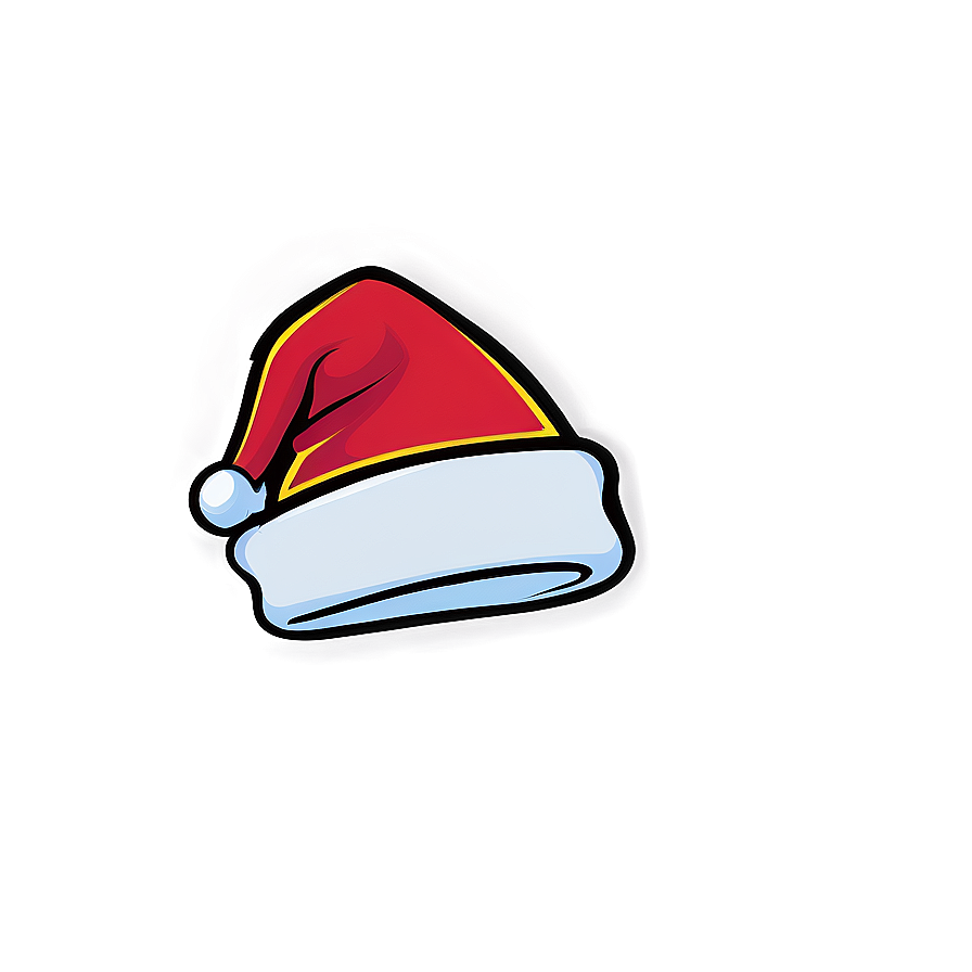 Santa Hat Cartoon Sketch Png 9 PNG image