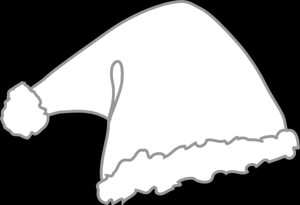 Santa Hat Outline Graphic PNG image