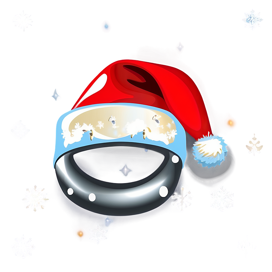 Santa Hat With Bells Vector Png 06282024 PNG image