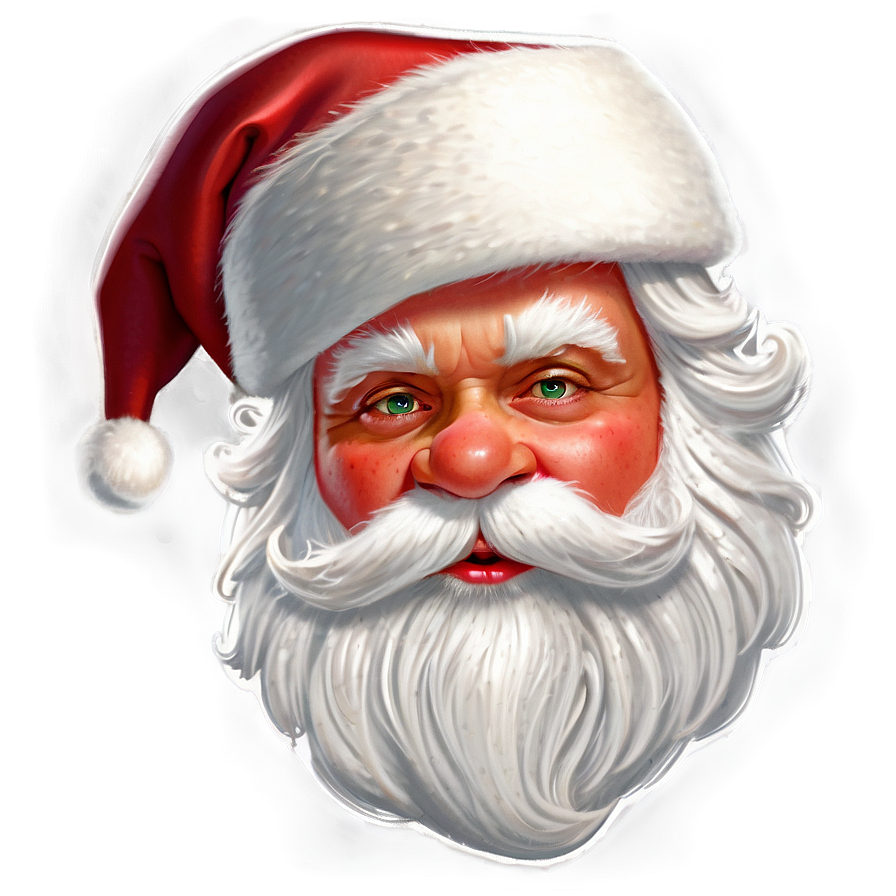 Santa Head Christmas Png Fkw87 PNG image