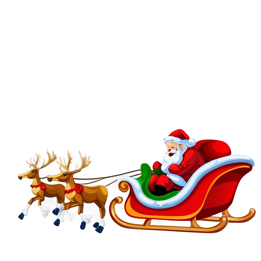 Santa In Sleigh Png 05042024 PNG image