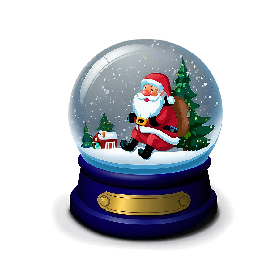 Santa In Snow Globe Png Twu18 PNG image