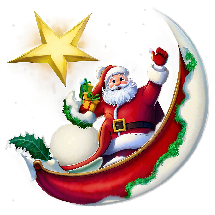 Santa Moon Png 05042024 PNG image