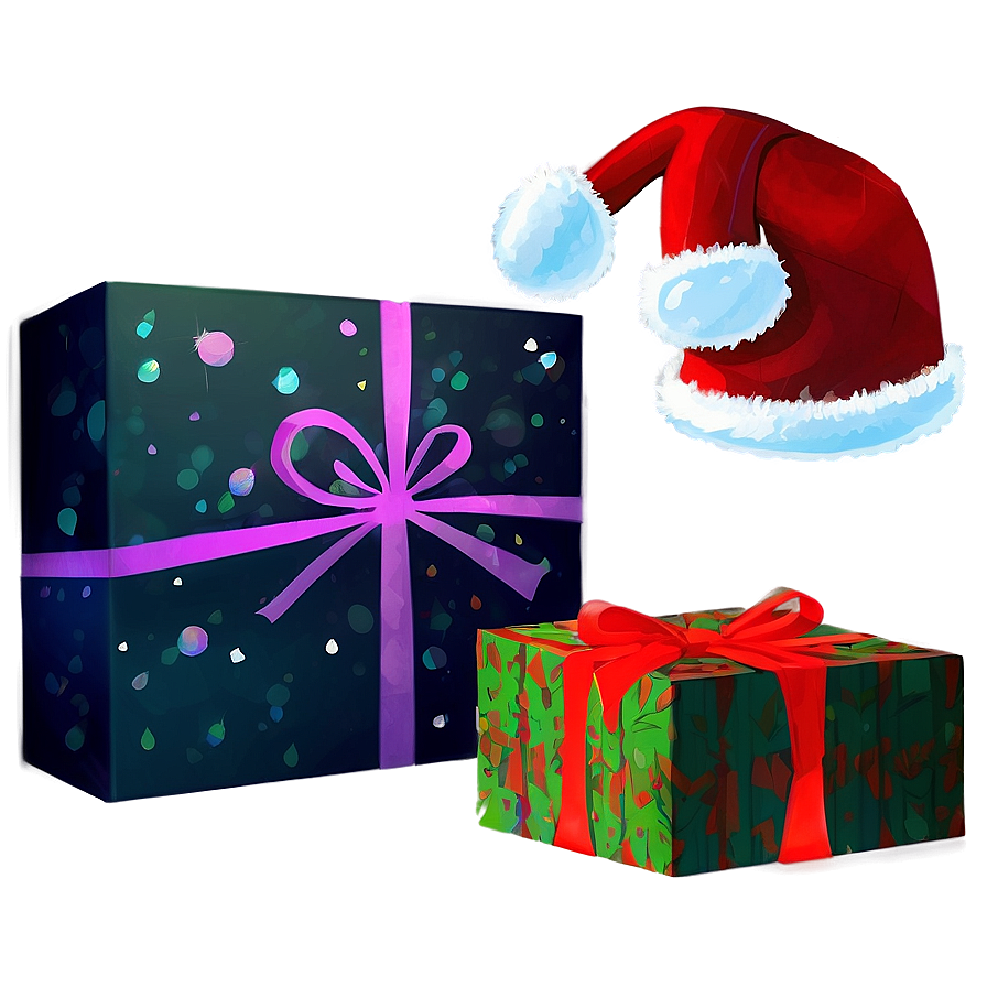 Santa's Christmas Gifts Png Bxa27 PNG image