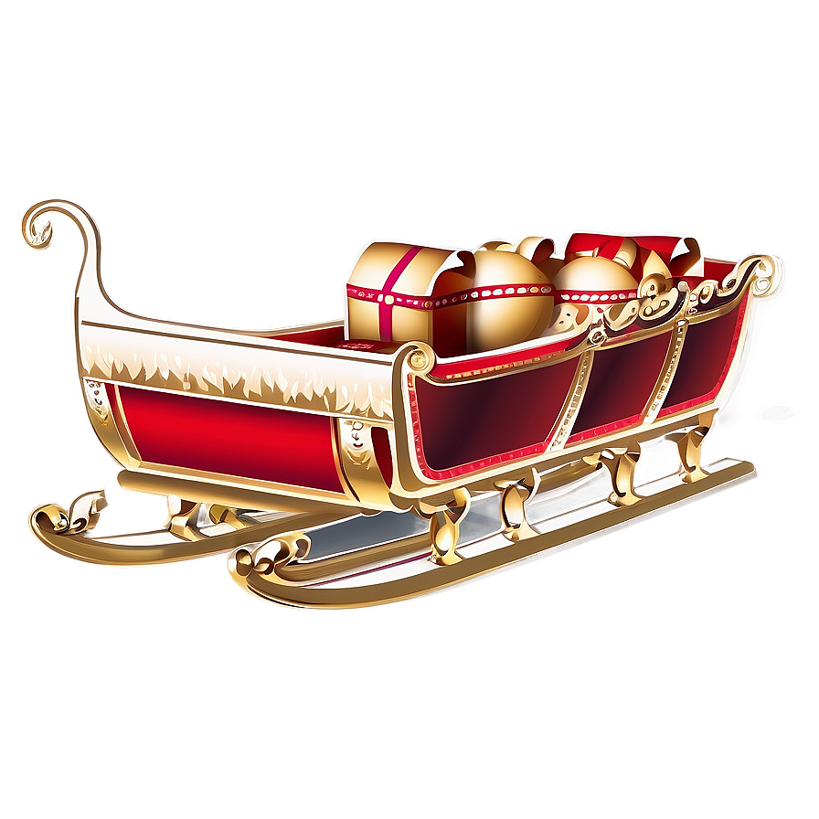 Santa's Sleigh Decorations Png 06122024 PNG image