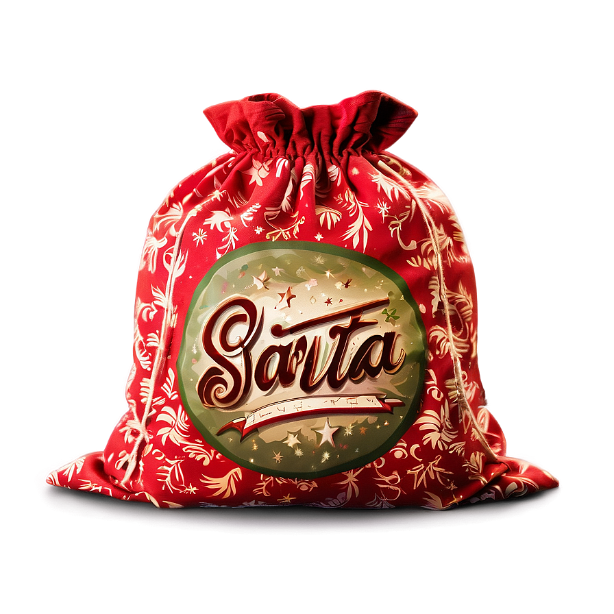 Santa Sack With Name Png 06282024 PNG image