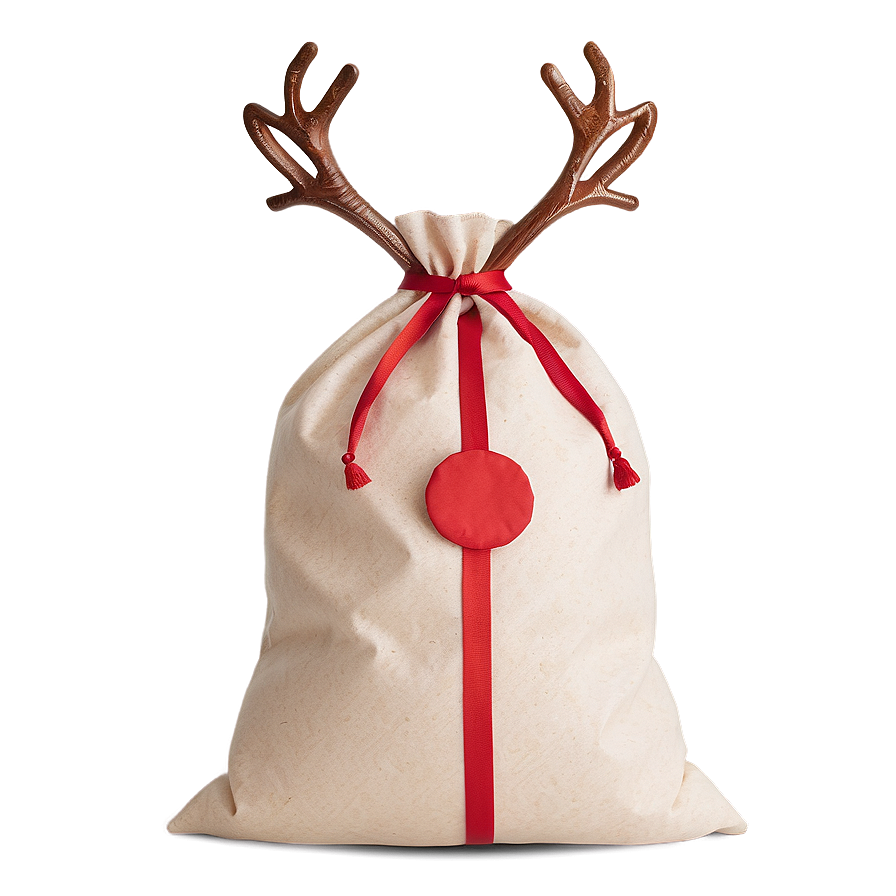 Santa Sack With Reindeer Png 06282024 PNG image