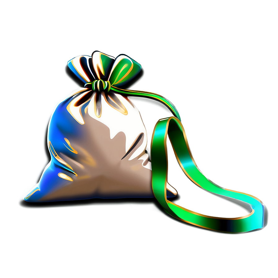 Santa Sack With Ribbon Png Sto89 PNG image