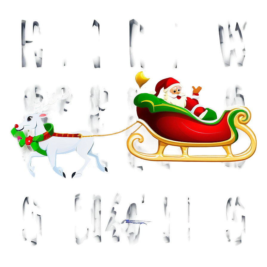 Santa Sleigh Cartoon Png Vpe PNG image