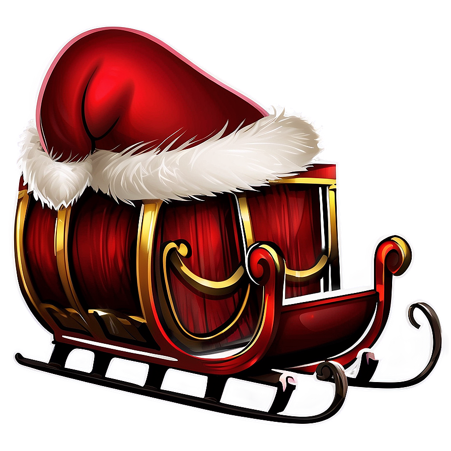 Santa Sleigh Clipart Png 60 PNG image