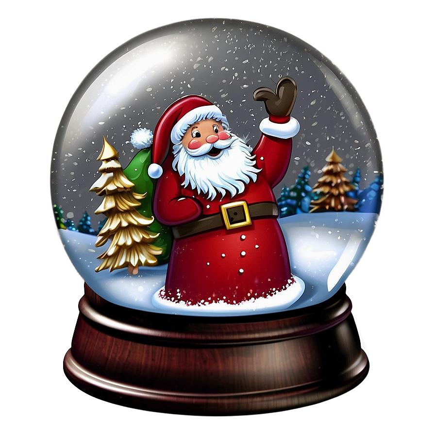 Santa Snow Globe Png Ffd PNG image