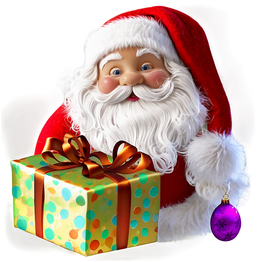 Santa With Gifts Png Gvm PNG image