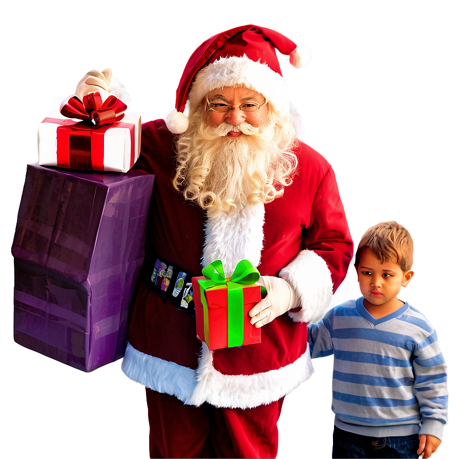 Santa With Kids Png 94 PNG image