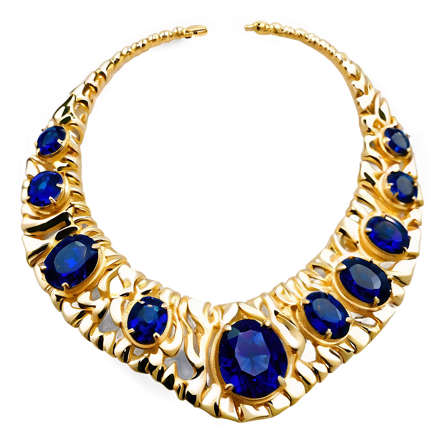 Sapphire Gold Necklace Png Vvq PNG image