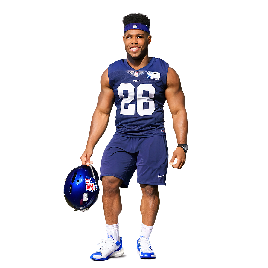 Saquon Barkley Behind-the-scenes Practice Png 06122024 PNG image