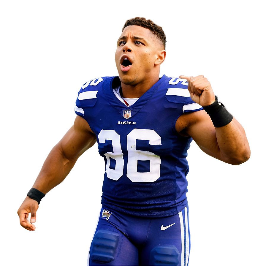 Saquon Barkley Touchdown Celebration Png 06122024 PNG image