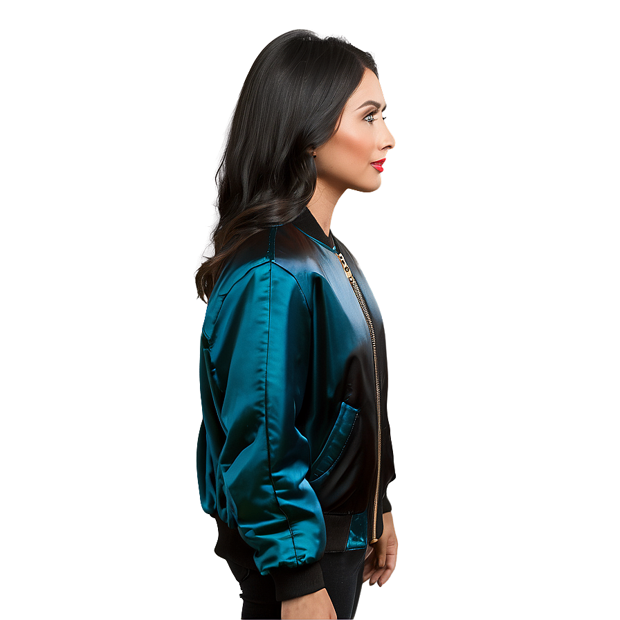 Satin Finish Bomber Jacket Png Uer PNG image